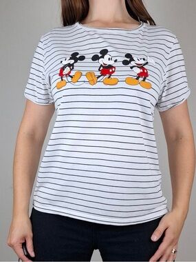32. Disney • Mickey Mouse Striped Tee PTP 20”++